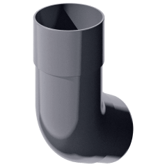 Колено трубы Verat 125/82 135 градусов серый